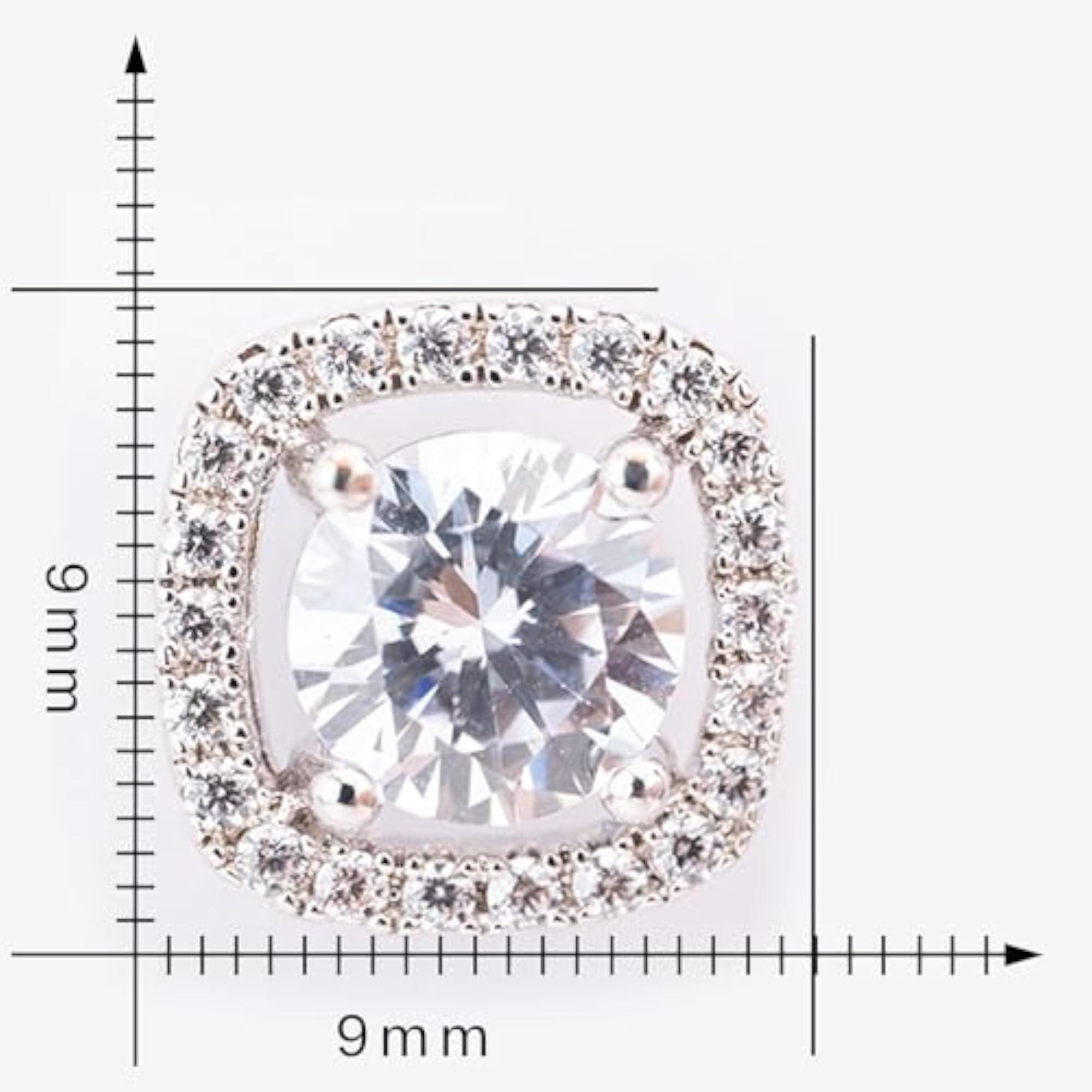 Sterling Classic Halo Earrings, Whites Collection